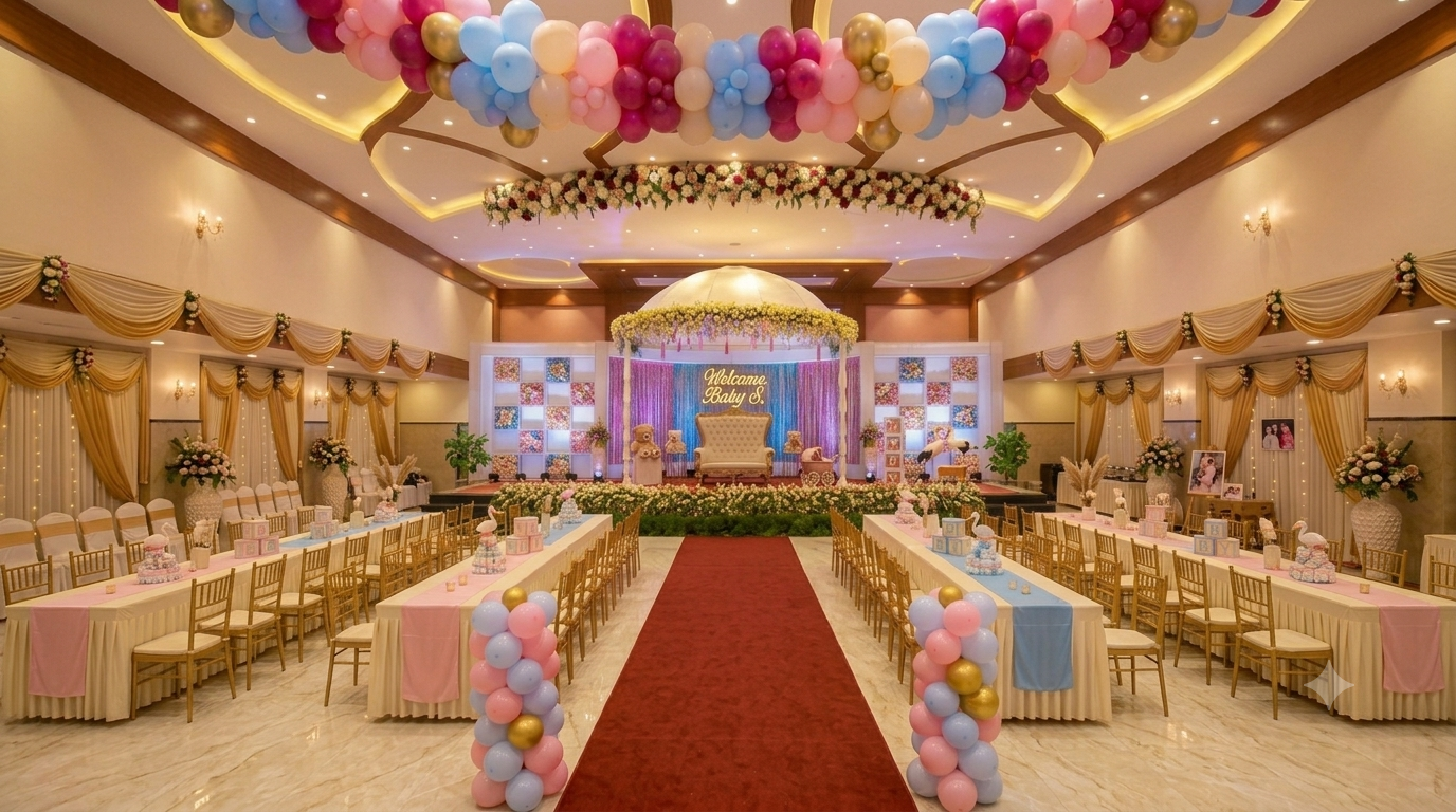 Cozy Baby Shower Decor Setup